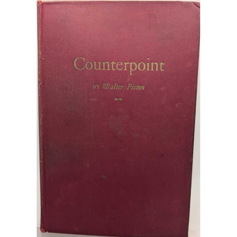 Norton Book Walter Piston Counterpoint Music Theory Hardcover 1947 Red Vintage